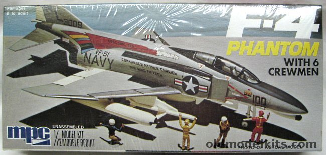 MPC 1/72 F-4B / F-4C / F-4D / F-4E / F-4J Phantom - with 6 Crew Members - VF-51 USS Coral Sea, 2-0205 plastic model kit